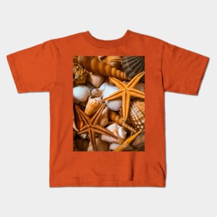 Beach Summer Starfishes Shells Kids T-Shirt
